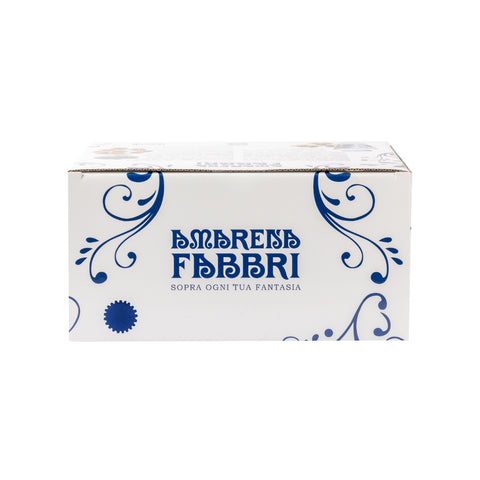 COUVETTE AMARENA FABBRI 600G CON 2 COPPETTE IN CERAMICA DECORATA