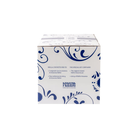 COUVETTE AMARENA FABBRI IN LATTA 1,25kg CON VASO IN CERAMICA DECORATA - Fabbri 1905 S.p.A.
