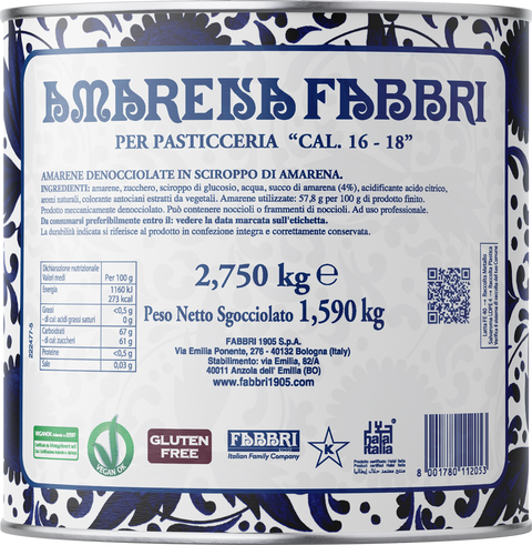 AMARENA FABBRI TUTTOFRUTTO 16/18 2,75KG - Fabbri 1905 S.p.A.