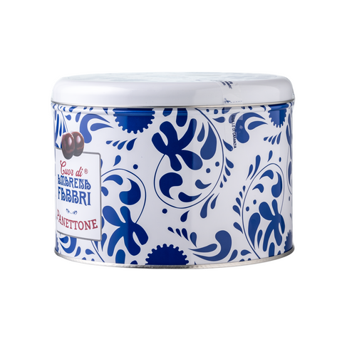 PANETTONE CON AMARENA FABBRI 500G IN LATTA DECORATA
