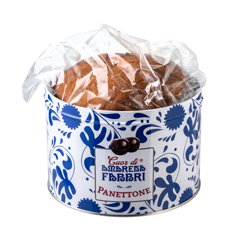 PANETTONE CON AMARENA FABBRI 500G IN LATTA DECORATA