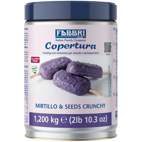 COPERTURA PER STECCHI CROCCANTE MIRTILLO E SEMI DI GIRASOLE CRUNCHY 1,2KG