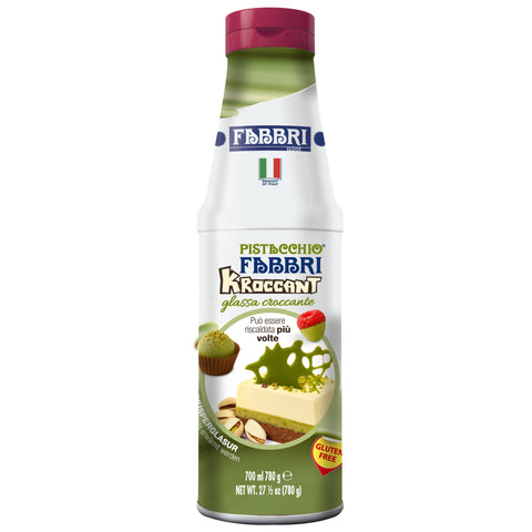 Confezione bottiglia Kroccant al Pistacchio frontale.