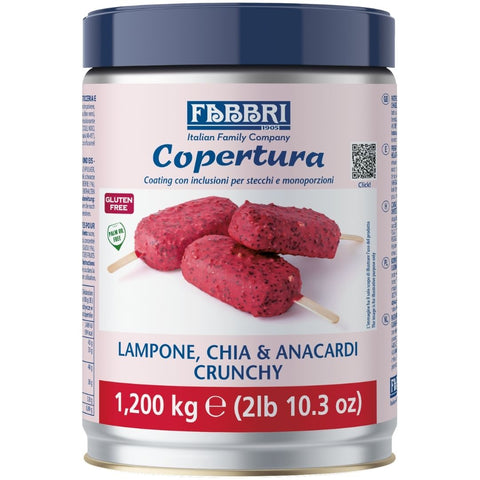 Copertura per stecchi Lampone, Chia & Anacardi Crunchy 1,2kg