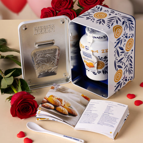 Latta Zenzero Fabbri con cucchiaino e ricettario