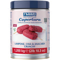 Confezione lattina copertura lampone, chia e anacardi crunchy frontale